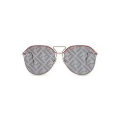 Fendi - Fendi Grid - Pilot Sunglasses - Red Ruthenium - Sunglasses - Fendi Eyewear - Avvenice