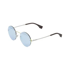 Fendi - FF - Round Sunglasses - Ruthenium Light Blue - Sunglasses - Fendi Eyewear - Avvenice