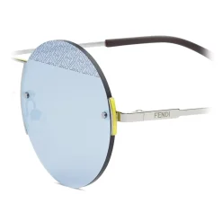 Fendi - FF - Round Sunglasses - Ruthenium Light Blue - Sunglasses - Fendi Eyewear - Avvenice