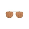 Fendi - FF Family - Square Caravan Sunglasses - Gold Brown - Sunglasses - Fendi Eyewear - Avvenice