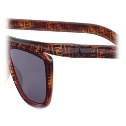 Fendi - Ffluo - Square Sunglasses - Havana - Sunglasses - Fendi Eyewear - Avvenice