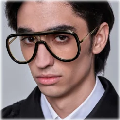 Fendi - Futuristic Fendi - Mask Sunglasses - Gold Black - Sunglasses - Fendi Eyewear - Avvenice