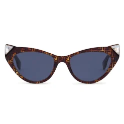 Fendi - Iridia - Cat Eye Angle Sunglasses - Havana FF - Sunglasses - Fendi Eyewear - Avvenice