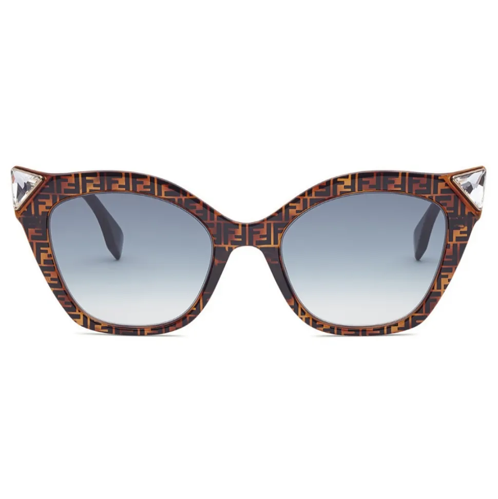 Fendi - Iridia - Cat Eye Sunglasses - Havana FF - Sunglasses - Fendi Eyewear - Avvenice