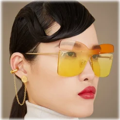 Fendi - Karligraphy - Butterfly Sunglasses - Gold Rose Orange - Sunglasses - Fendi Eyewear - Avvenice