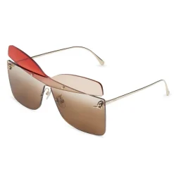 Fendi - Karligraphy - Butterfly Sunglasses - Gold Red Rose - Sunglasses - Fendi Eyewear - Avvenice