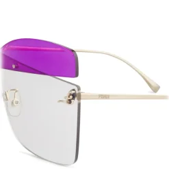 Fendi - Karligraphy - Butterfly Sunglasses - Gold Tobacco Purple - Sunglasses - Fendi Eyewear - Avvenice