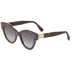 Fendi - Peeakaboo - Havana Brown Cat Eye Sunglasses - Sunglasses - Fendi Eyewear - Avvenice