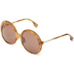 Fendi - Promeneye - Oversize Round Sunglasses - Brown - Sunglasses - Fendi Eyewear - Avvenice