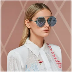 Fendi - Run Away - Brown Oversize Sunglasses - Fashion Week 17 - Sunglasses - Fendi Eyewear - Avvenice