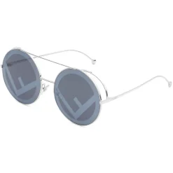 Fendi - Run Away - Oversize Round Sunglasses - Gray - Sunglasses - Fendi Eyewear - Avvenice