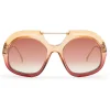 Fendi - Tropical Shine - Rose & Red Aviator Oversize Sunglasses - Sunglasses - Fendi Eyewear - Avvenice