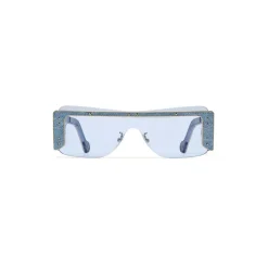 Fenty - Guarded Denim Mask - Baby Blue - Sunglasses - Rihanna Official - Fenty Eyewear - Avvenice
