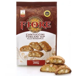 Fiore - Panforte of Siena since 1827 - Cantuccini Toscani I.G.P. with Almonds - Pastry - Box - 200 g - Avvenice