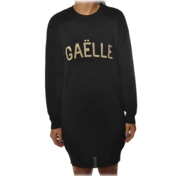 Gaëlle Paris - Crewneck Dress with Long Sleeve - Black - Dress - Made in Italy - Luxury Exclusive Collection - Avvenice