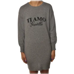 Gaëlle Paris - Dress with Long Sleeve - Gray - Dress - Made in Italy - Luxury Exclusive Collection - Avvenice