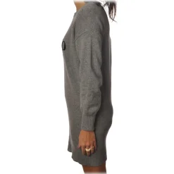 Gaëlle Paris - Dress with Long Sleeve - Gray - Dress - Made in Italy - Luxury Exclusive Collection - Avvenice