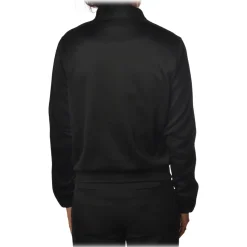 Gaëlle Paris - High Neck Sweatshirt with Zip Closure - Black - Sweatshirt - Made in Italy - Luxury Exclusive Collection - Avvenice
