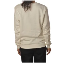 Gaëlle Paris - Long Sleeve Crew-Neck Sweatshirt - White - Sweatshirt - Made in Italy - Luxury Exclusive Collection - Avvenice
