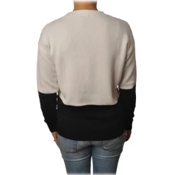 Gaëlle Paris - Long Sleeve Crewneck Pullover - Black - Sweater - Made in Italy - Luxury Exclusive Collection - Avvenice