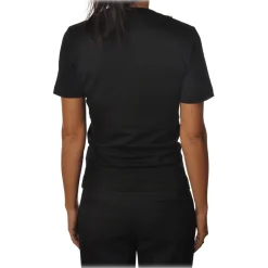Gaëlle Paris - Short Sleeve Crewneck T-Shirt - Black - T-Shirt - Made in Italy - Luxury Exclusive Collection - Avvenice