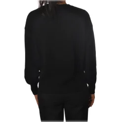 Gaëlle Paris - Sweater Wide Sleeves - Black - Sweater - Made in Italy - Luxury Exclusive Collection - Avvenice