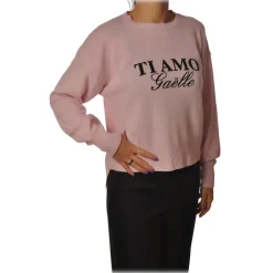 Gaëlle Paris - Sweater Wide Sleeves - Pink - Sweater - Made in Italy - Luxury Exclusive Collection - Avvenice
