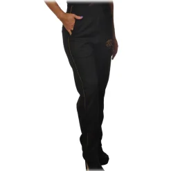 Gaëlle Paris - Sweatpants Straight Leg - Black - Trousers - Made in Italy - Luxury Exclusive Collection - Avvenice