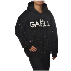 Gaëlle Paris - Sweatshirt with Hood and Zip Closure - Black - Sweatshirt - Made in Italy - Luxury Exclusive Collection - Avvenice