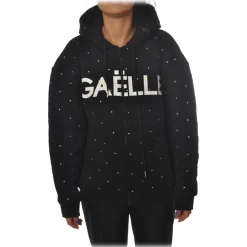 Gaëlle Paris - Sweatshirt with Hood and Zip Closure - Black - Sweatshirt - Made in Italy - Luxury Exclusive Collection - Avvenice
