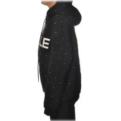 Gaëlle Paris - Sweatshirt with Hood and Zip Closure - Black - Sweatshirt - Made in Italy - Luxury Exclusive Collection - Avvenice
