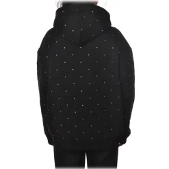 Gaëlle Paris - Sweatshirt with Hood and Zip Closure - Black - Sweatshirt - Made in Italy - Luxury Exclusive Collection - Avvenice