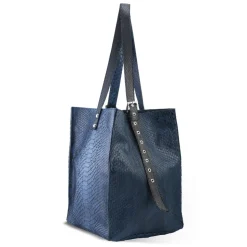 Garage par Reveil - Aria Bag - Python Bag - Blue - Handmade in Italy - Luxury High Quality Accessory - Avvenice