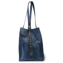 Garage par Reveil - Aria Bag - Python Bag - Blue - Handmade in Italy - Luxury High Quality Accessory - Avvenice