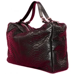 Garage par Reveil - Sharon Bag - Python Bag - Black - Handmade in Italy - Luxury High Quality Accessory - Avvenice