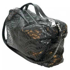 Garage par Reveil - Sharon Bag - Python Bag - Black - Handmade in Italy - Luxury High Quality Accessory - Avvenice
