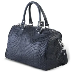 Garage par Reveil - Speedy Bag - Python Bag - Black - Handmade in Italy - Luxury High Quality Accessory - Avvenice
