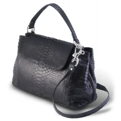 Garage par Reveil - Vita Maxi Bag - Python Bag - Black - Handmade in Italy - Luxury High Quality Accessory - Avvenice