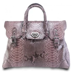 Garage par Reveil - Week End Bag - Python Bag - Pink - Handmade in Italy - Luxury High Quality Accessory - Avvenice