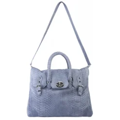 Garage par Reveil - Week End Bag - Python Bag - Light Blue - Handmade in Italy - Luxury High Quality Accessory - Avvenice