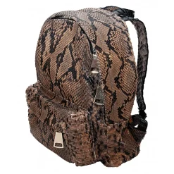 Garage par Reveil - Zoe Backpack - Python Backpack - Brown Black - Handmade in Italy - Luxury High Quality Accessory - Avvenice