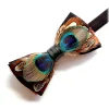 Genius Bowtie - Darwin - Black - Suede Leather Bow Tie with Feathers - Luxury High Quality Bow Tie - Avvenice