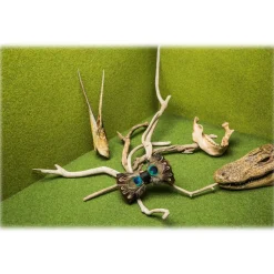 Genius Bowtie - Darwin - Black - Suede Leather Bow Tie with Feathers - Luxury High Quality Bow Tie - Avvenice