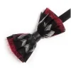 Genius Bowtie - Donatello - Black - Suede Leather Bow Tie with Feathers - Luxury High Quality Bow Tie - Avvenice