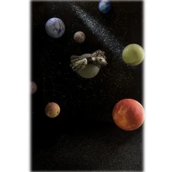 Genius Bowtie - Galileo - Black - Suede Leather Bow Tie with Feathers - Luxury High Quality Bow Tie - Avvenice