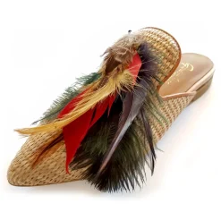 Genius Bowtie - Genius Shoes - Summer Rafia - Rafia Shoes with Real Feathers - Luxury High Quality Bow Tie - Avvenice