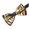 Genius Bowtie - Michelangelo - Black - Suede Leather Bow Tie with Feathers - Luxury High Quality Bow Tie - Avvenice