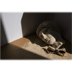 Genius Bowtie - Michelangelo - Black - Suede Leather Bow Tie with Feathers - Luxury High Quality Bow Tie - Avvenice