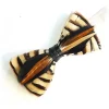 Genius Bowtie - Michelangelo - Brown - Suede Leather Bow Tie with Feathers - Luxury High Quality Bow Tie - Avvenice