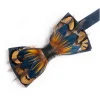 Genius Bowtie - Pasteur - Black - Suede Leather Bow Tie with Feathers - Luxury High Quality Bow Tie - Avvenice